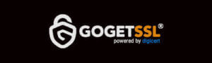 Blog Gogetssl logo on a black background.